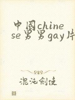 中国chinese男男gay片