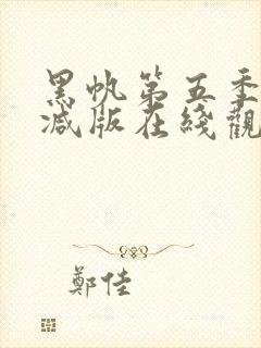 黑帆第五季无删减版在线观看