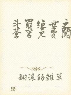 斗罗绝世之永序苍穹免费阅读全文