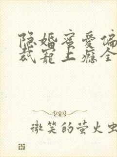 隐婚蜜爱偏执总裁宠上瘾全文免费