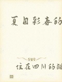 夏目彩春的av封面