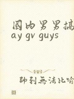 国内男男搞基gay gv guys