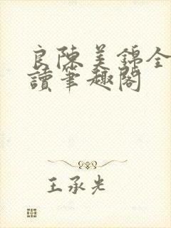 良陈美锦全文阅读笔趣阁封面