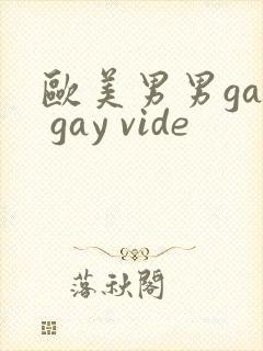 欧美男男gay gay vide