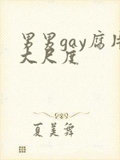 男男gay腐片大尺度