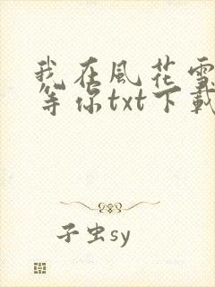 我在风花雪月里等你txt下载全文封面
