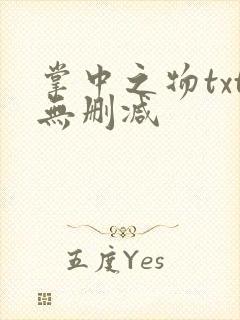 掌中之物txt无删减封面