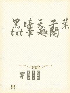 黑暗天子叶凌天txt笔趣阁