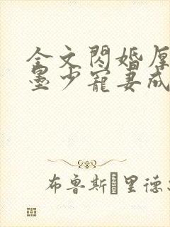 全文闪婚厚爱:墨少宠妻成瘾封面