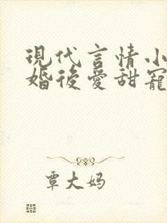 现代言情小说先婚后爱甜宠