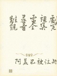 难寻电视剧免费观看全集完整版高清