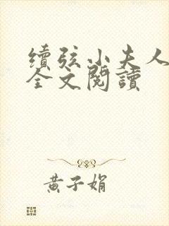 续弦小夫人免费全文阅读封面