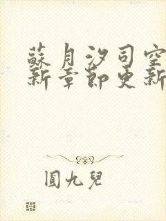 苏月汐司空靖最新章节更新