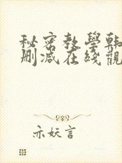 秘密教学韩漫无删减在线观看