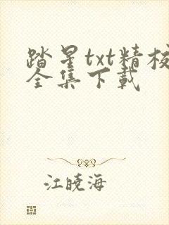 踏星txt精校全集下载