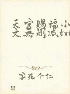 天官赐福小说全文无删减txt