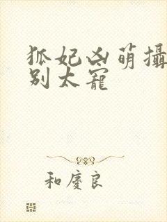 狐妃凶萌摄政王别太宠