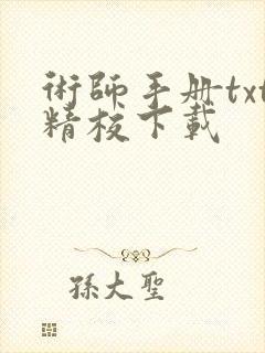 术师手册txt精校下载
