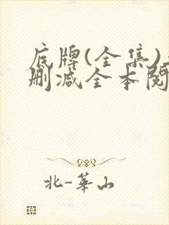 底牌(全集)无删减全本阅读