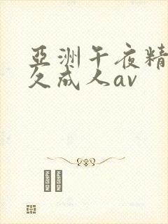 亚洲午夜精品久久成人av