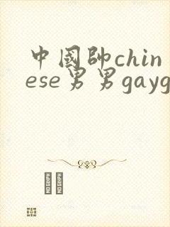 中国帅chinese男男gaygay网站xnxx封面