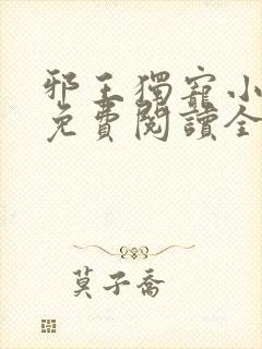 邪王独宠小医妃免费阅读全文