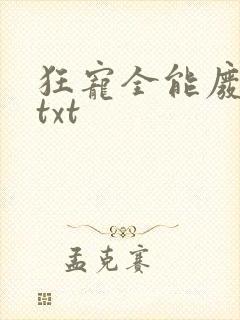 狂宠全能废柴妃txt