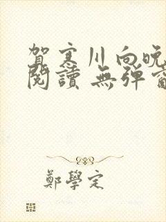 贺寒川向晚全文阅读 无弹窗 笔趣阁封面