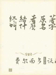 终结者原著小说叫什么名字