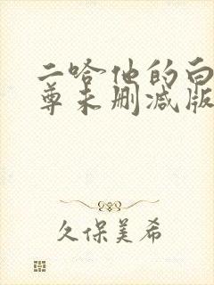 二哈他的白猫师尊未删减版封面