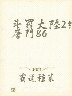 斗罗大陆2绝世唐门86封面