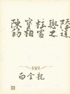 陈宝柱与陆冰嫣的相处之道封面