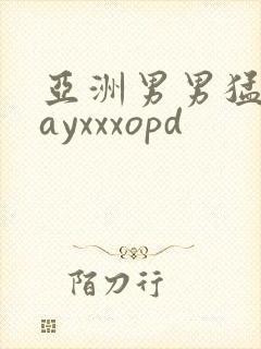 亚洲男男猛男gayxxxopd封面