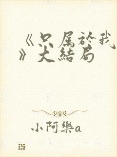 《只属于我的你》大结局封面