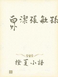 白洁张敏孙倩番外
