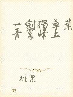 一剑独尊叶玄 青鸾峰上