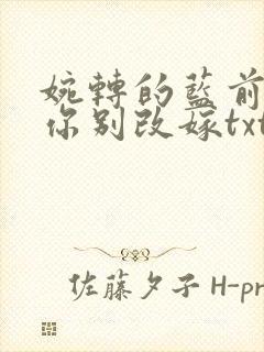 婉转的蓝前妻求你别改嫁txt