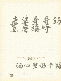 老婆哥哥的老婆怎么称呼