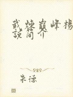 武炼巅峰杨开小说简介封面
