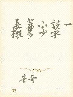 长篇小说一章大概多少字封面