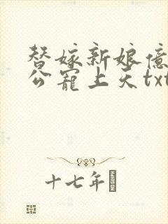 替嫁新娘亿万老公宠上天txt全文下载