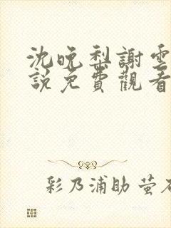 沈晚梨谢云迟小说免费观看