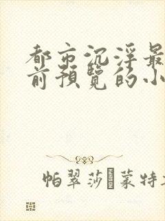 都市沉浮最快超前预览的小说3030