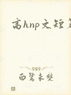 高hnp文短篇封面