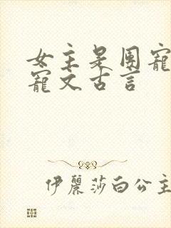 女主是团宠的甜宠文古言