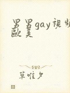 男男gay视频欧美