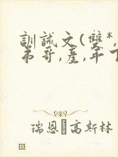 训诫文(双*,弟哥,产,年下)小说改造封面
