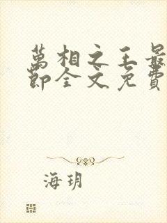 万相之王最新章节全文免费阅读txt封面
