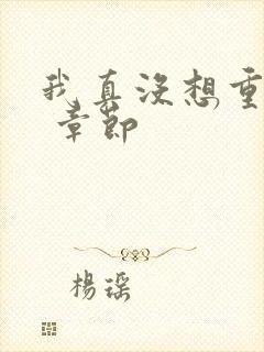 我真没想重生啊 章节封面