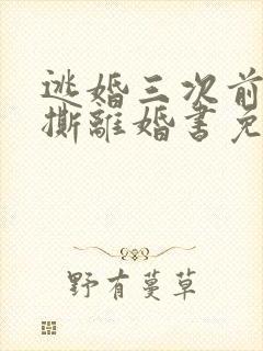 逃婚三次前夫总撕离婚书免费阅读